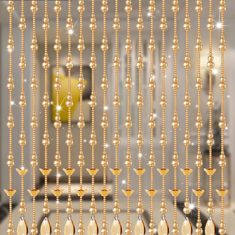 Bead Curtain Crystal Gourd Feng Shui Door Curtain Partition Curtain Living Room Entrance Aisle Bedroom Bathroom Home Decorative Curtain