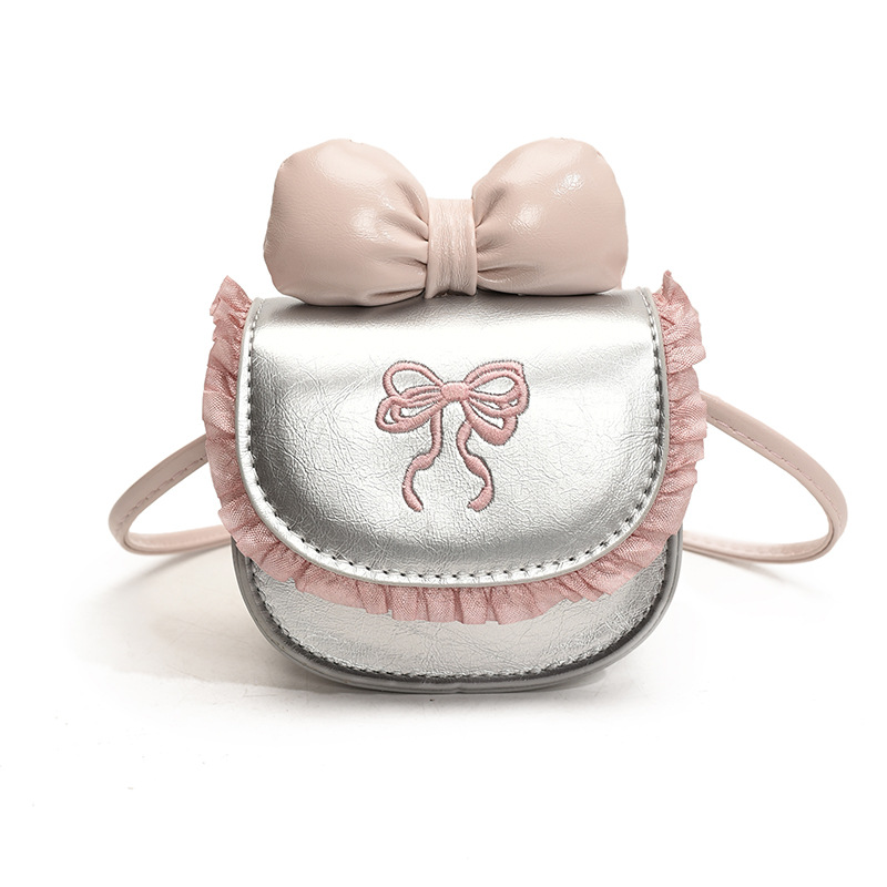 Mini lindos arcos niñas bolsas de hombro de encaje dulce bebé mochila nuevo accesorios para niños bolsas