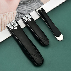 Yangjiang Manufacturer Splash-Proof Nail Clippers, Black Carbon Steel Nail Trimmers, Toe Nail Beauty Nail Care Tools, Portable