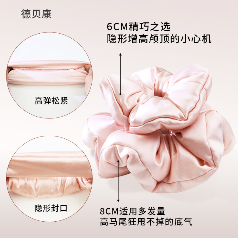 シルクヘアゴム 30mm 充填シルクヘアゴム 高級桑シルクヘアゴム シルク枕ヘアゴム|undefined