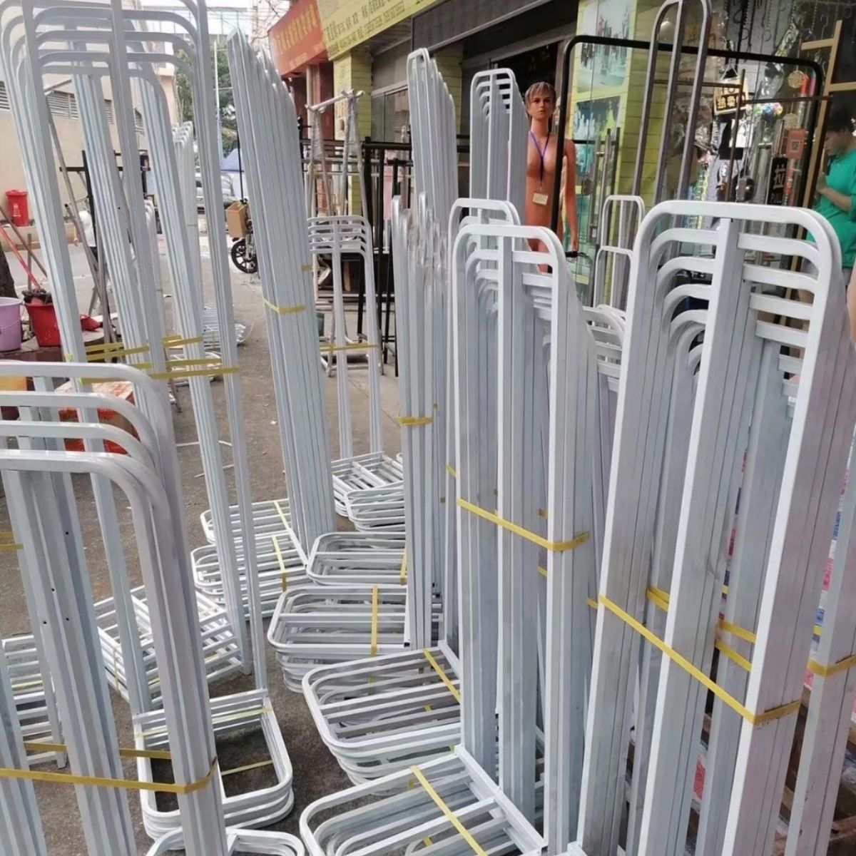 l型货架服装货架衣架简易收纳架隔断落地库存衣服架子专用展示架