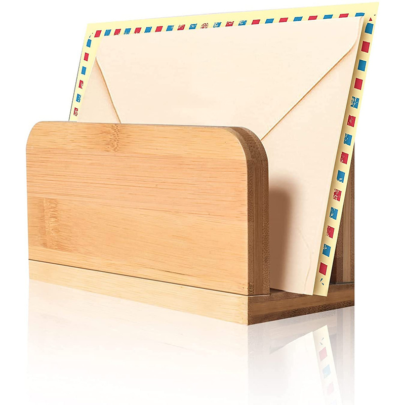 Cross-border factory wholesale desktop mail rack bamboo storage rack various materials kitchen drawer storage box