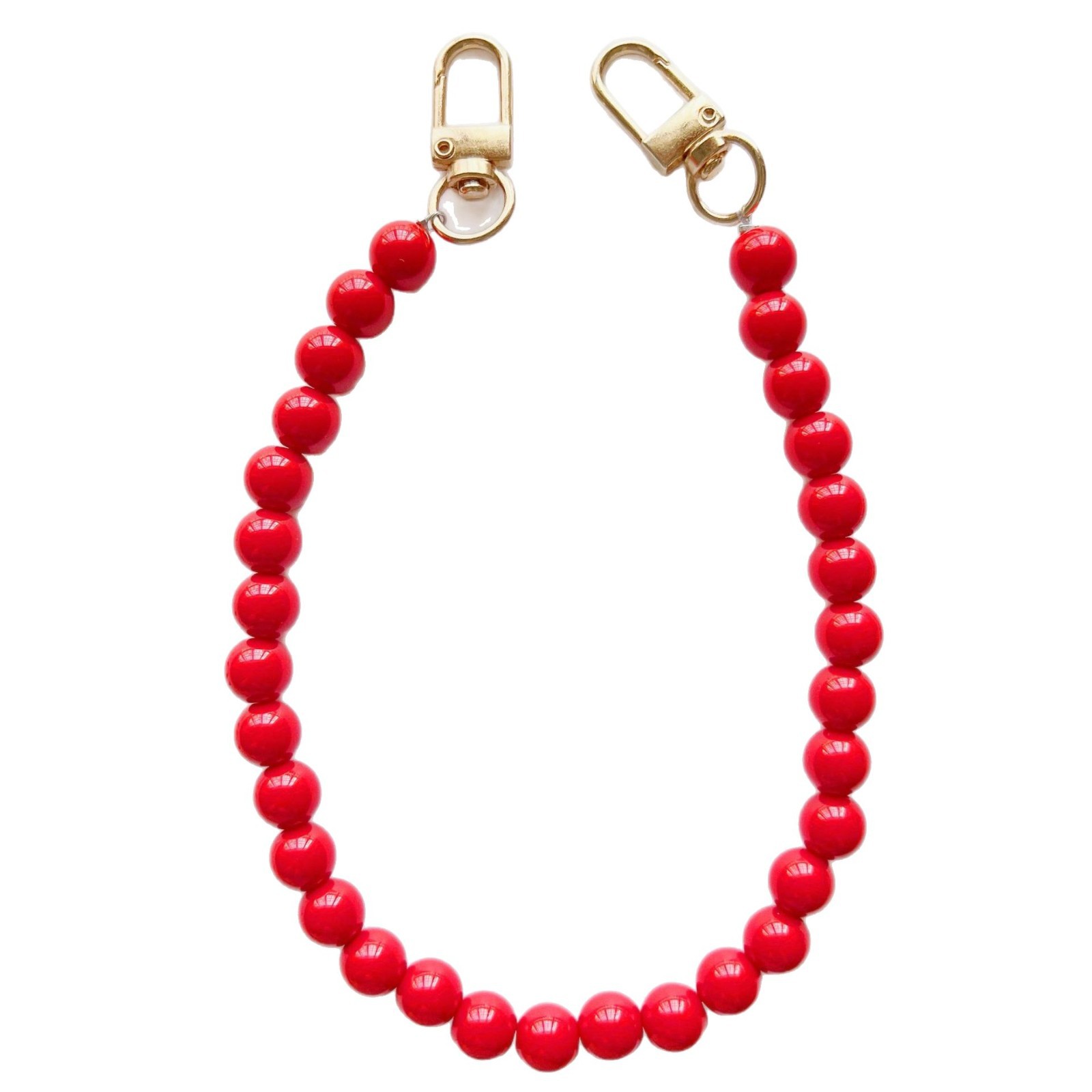 Nuevo estilo japonés y coreano cadena de cuentas de color sólido pulsera corta llavero bolsa de accesorios de cadena de perlas de todo fósforo cordón transfronterizo