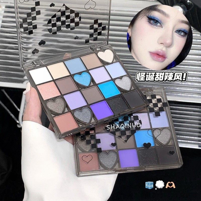 SHAQINUO霓虹心跳眼影20色珠光哑光细闪粉亮片大地色烟熏眼妆彩妆|undefined