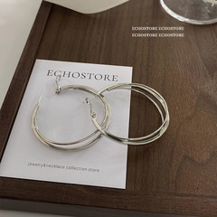 ECHOSTORE 夸张多圈/小众设计感三层大圈圈耳扣个性ins耳环耳圈