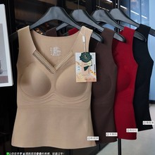 秋冬新款女士绒小衣深V网纱领W型软支撑全固定杯记忆回弹保暖内衣