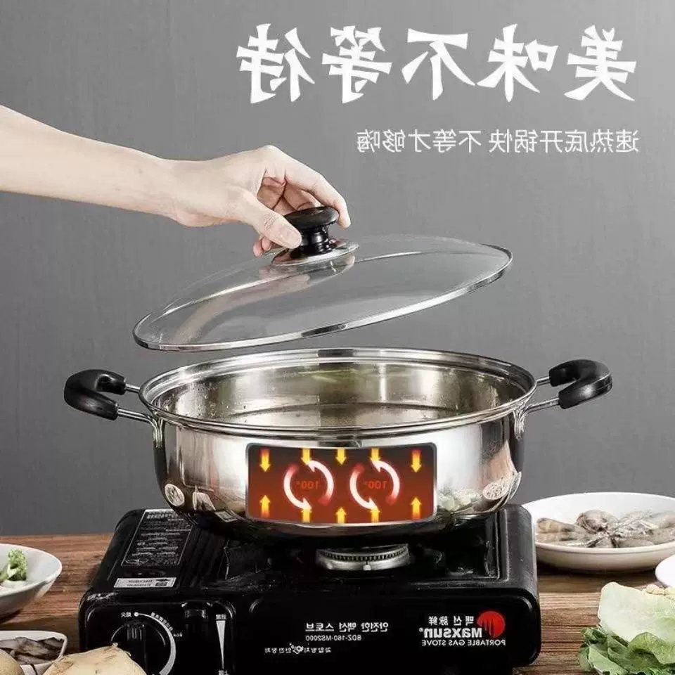 Jinrongfa супер толстый многофункциональный горшок из нержавеющей стали устойчивый к высоким температурам бытовой горячий горшок для супа газовая плита Универсальная