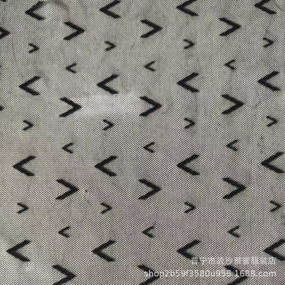 Malla jacquard elástica suave al por mayor, tela de malla de spandex de brocado, tela floral pequeña en forma de diamante de amor, colección de puntos