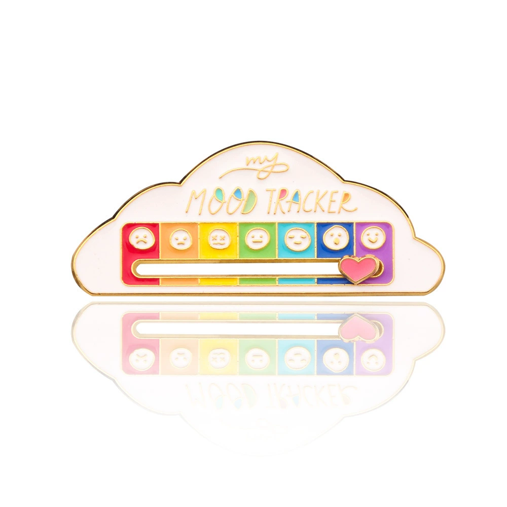 Rainbow emotional adjustable keychain, badge, brooch