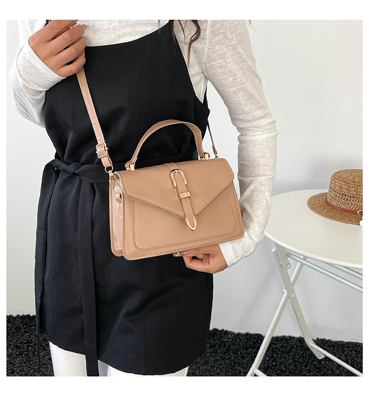 Bolso de hombro cruzado de moda con hebilla para mujer_voghion.com