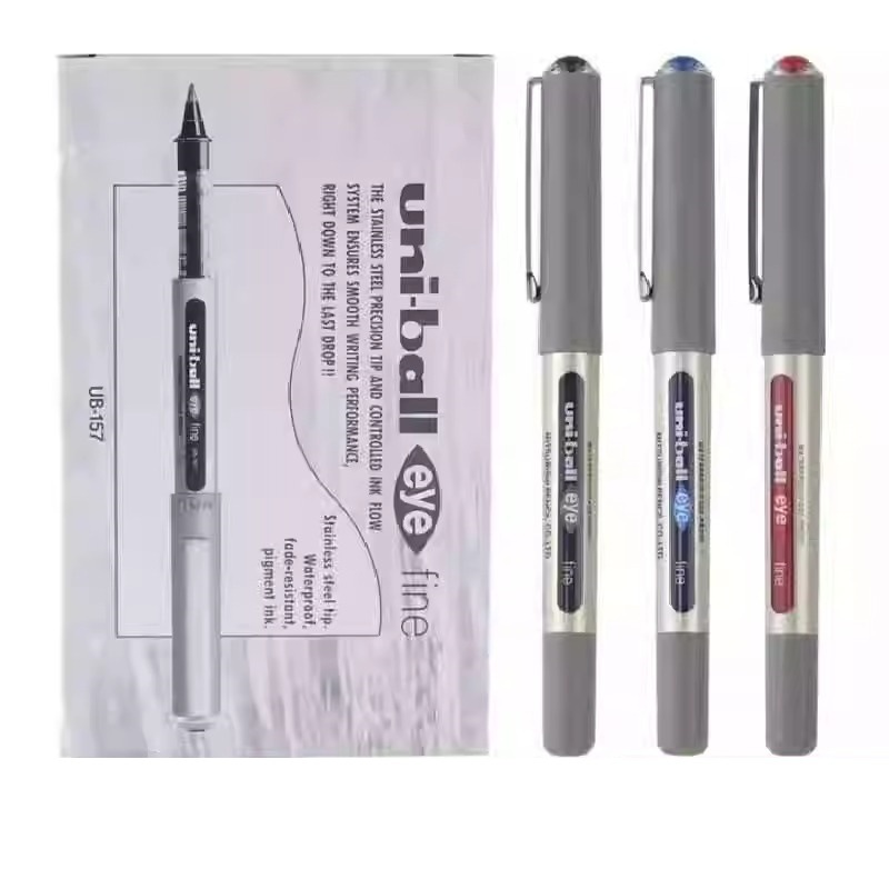 Japan uni Mitsubishi UB-157 straight liquid ball pen large capacity sign pen pen gel pen for students 0.7mm