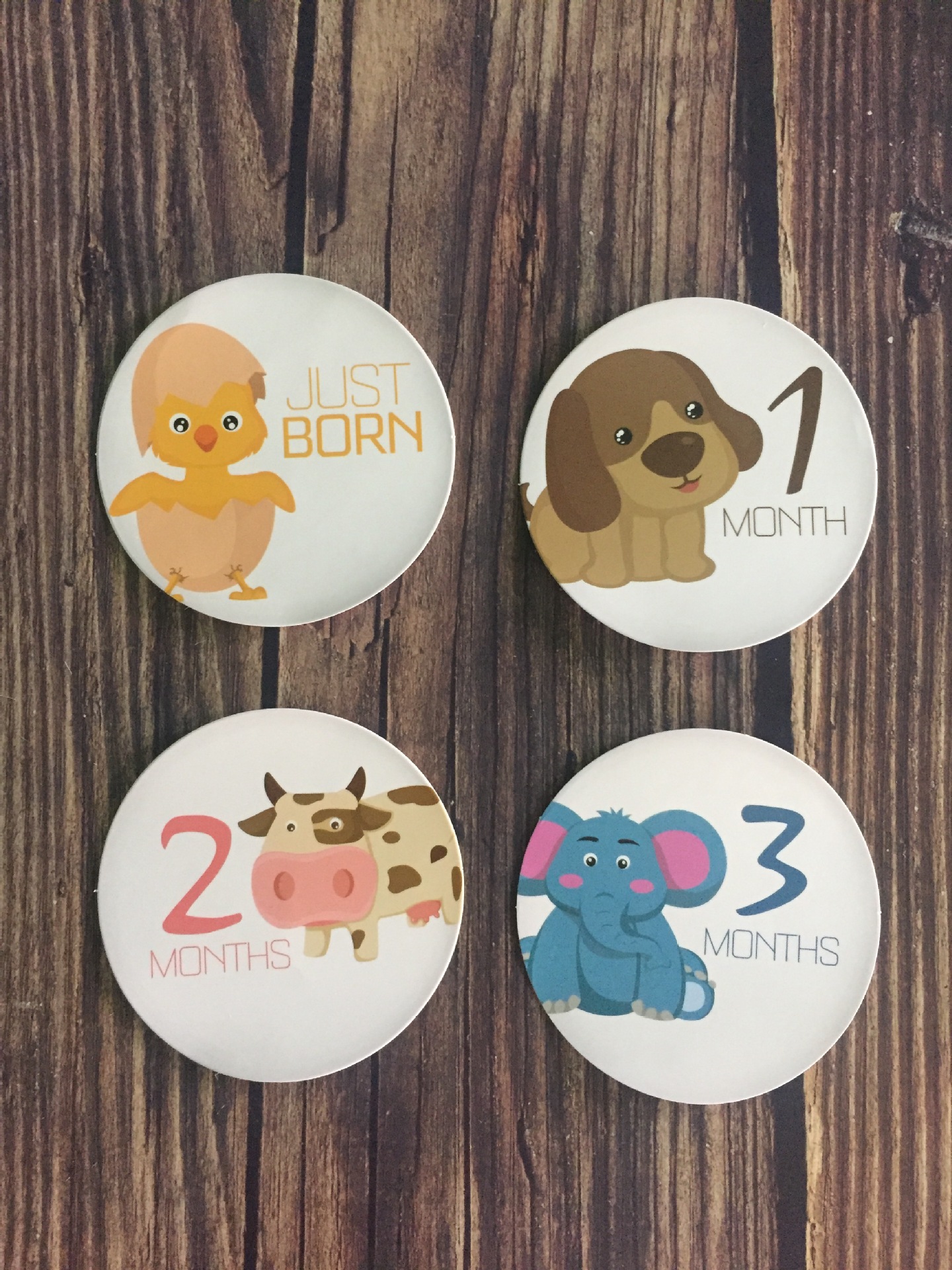 宝宝月份贴纸First系列 节日不干胶拍照贴纸月份贴纸12个月数字