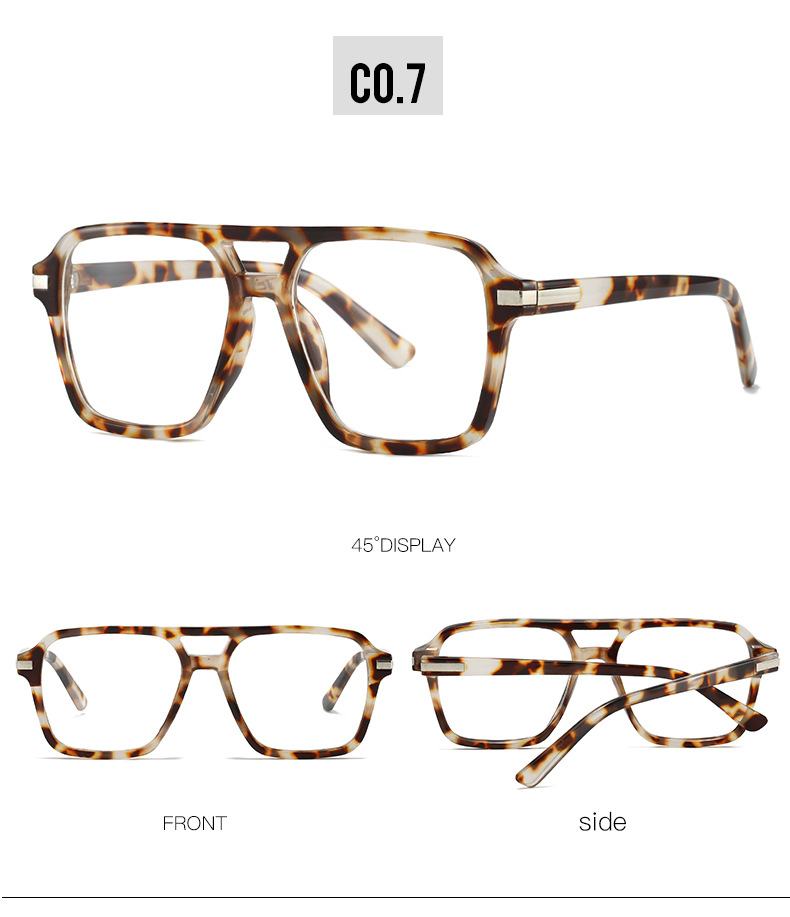 55g Weight Full rim frame Glasses Structure Glasses Classification PC Lens Material Square Glasses Style Outdoor, Street Occasion Geometric Pattern All Seasons Season Unisex Gender Streetwear Style Streetwear Geometric PC Square Full Rim Frame Optical Glasses 13