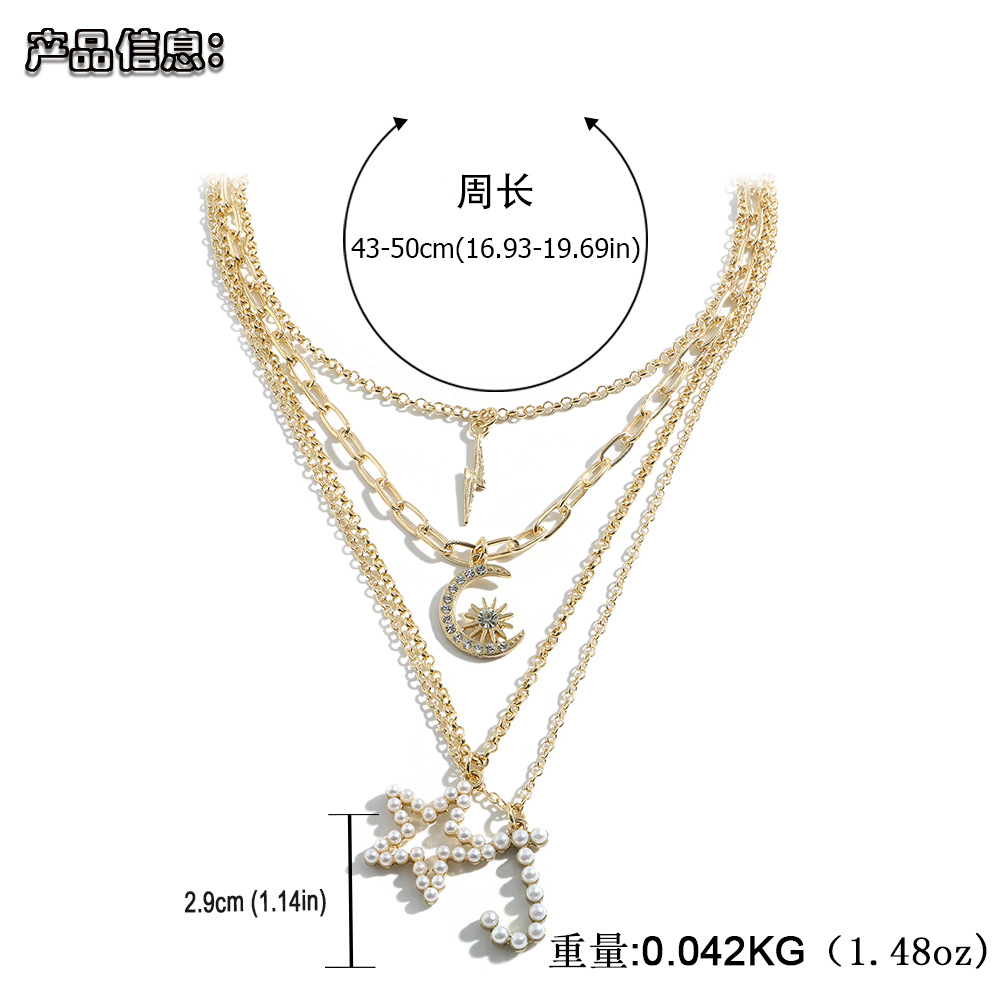 Retro Mix Square Brand Pendant Pearl Necklace display picture 16