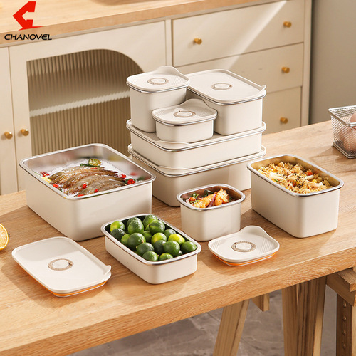 304 stainless steel crisper refrigerator Japanese food grade sealed box special freezing set can store lunch box