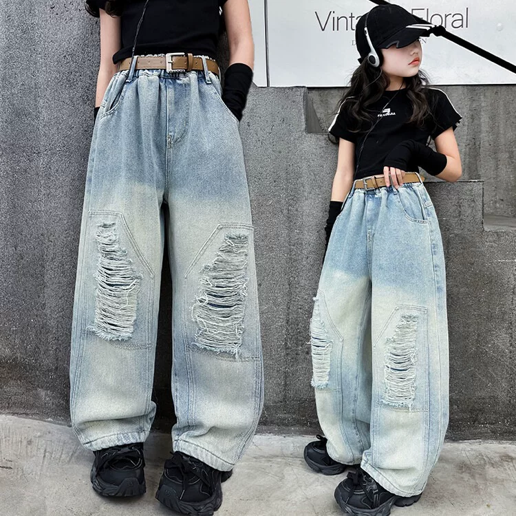 Джинсы, демисезонные детские брюки для отдыха, для подростков