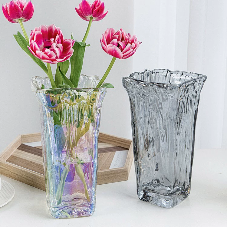 Испанский стиль скандинавский утолщенное стекло прозрачная ваза обеденный стол цветок Организация домашнего интерьера мягкие украшения цветная ваза