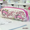 Cartoon cute pencil case with zipper, capacious stationery, storage bag