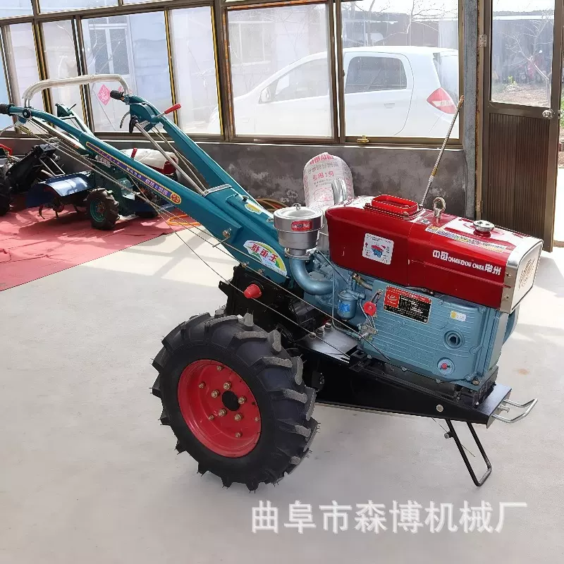 手扶拖拉机柴油水冷大马力耕地机农用运输翻地犁田手扶拖拉机厂家