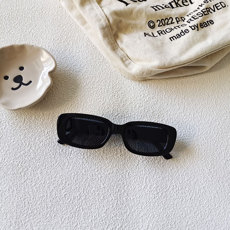 Ins gafas de sol retro para niños personalidad estilo occidental estilo cóncavo fotos decorativas gafas de sol de montura cuadrada para bebé