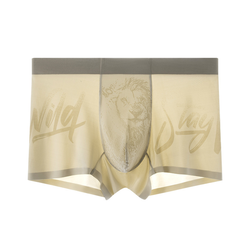 Calzoncillos de seda de hielo para hombres de ostras al por mayor personalizados calzoncillos bóxers de secado rápido transpirables antibacterianos