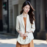 Летний универсальный классический пиджак для отдыха, юбка, комплект, Slim fit, для подростков