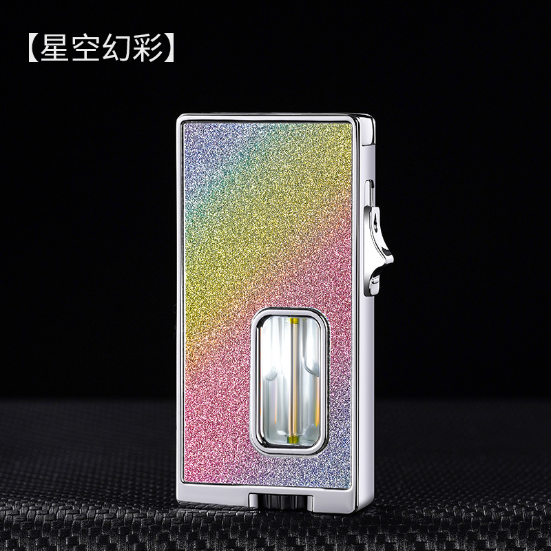 L2509重力感应多种点火方式超宽明火可视气窗充气打火机直播爆款|undefined
