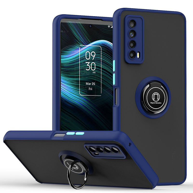 Cross-border Suitable for TCL Stylus 5G Magnetic Bracket Mobile Phone Case Qi Ying Generation Frosted Skin Sense Anti-drop Case