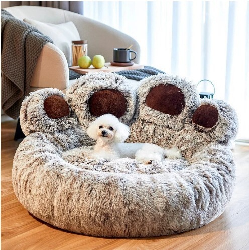 クマの足犬小屋、冬暖かい猫小屋、スリーピングマット、オールシーズン万能ペット用品、中型犬および大型犬用ソファベッド、クマの足小屋|undefined