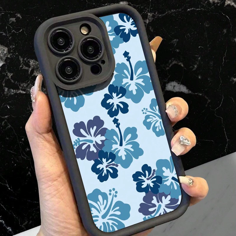 Чехол для телефона (Apple) iPhone 7–17 Pro Max, цветочный дизайн bamboo-black, тонкий защитный