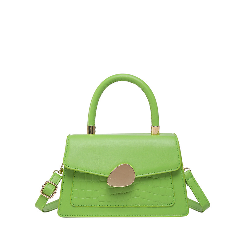 Textura hebilla magnética bolso de moda simple 2025 primavera nuevo estilo ins bolso de mensajero de un solo hombro elegante bolso cuadrado femenino