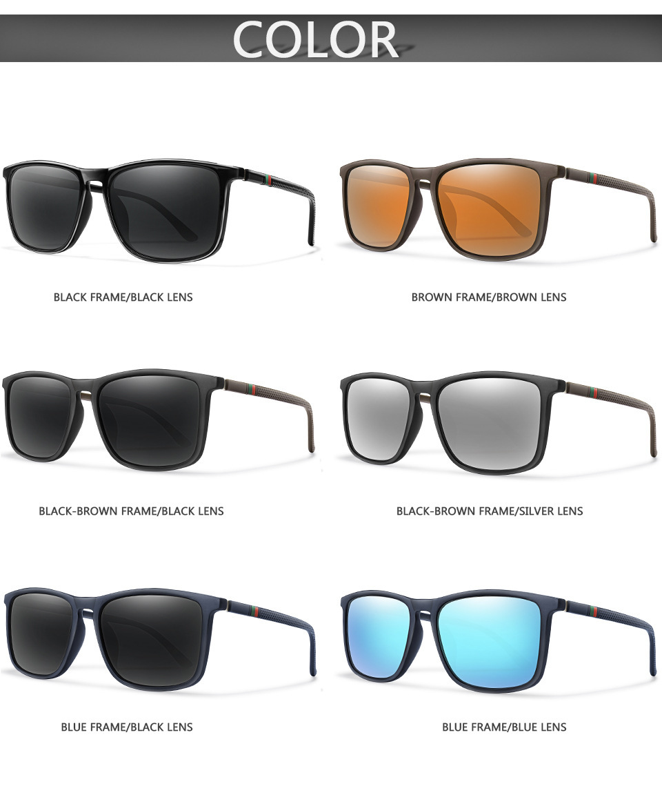 60g Weight Full Frame Glasses Structure Sunglasses Classification PC, UV400 Protection Lens Material Square Glasses Style Travel, Daily Occasion Geometric Pattern Men's Gender Simple Style Style Simple Style Geometric PC UV400 Protection Square Full Frame Men's Sunglasses 1