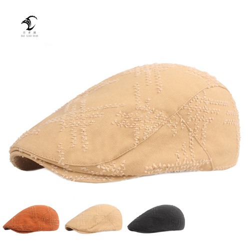 Hole Duck Bill Hat for Women, Vintage Bell Cap, Retro Forward Hat, Youth Hat for Men, Foreign Trade Bell Cap