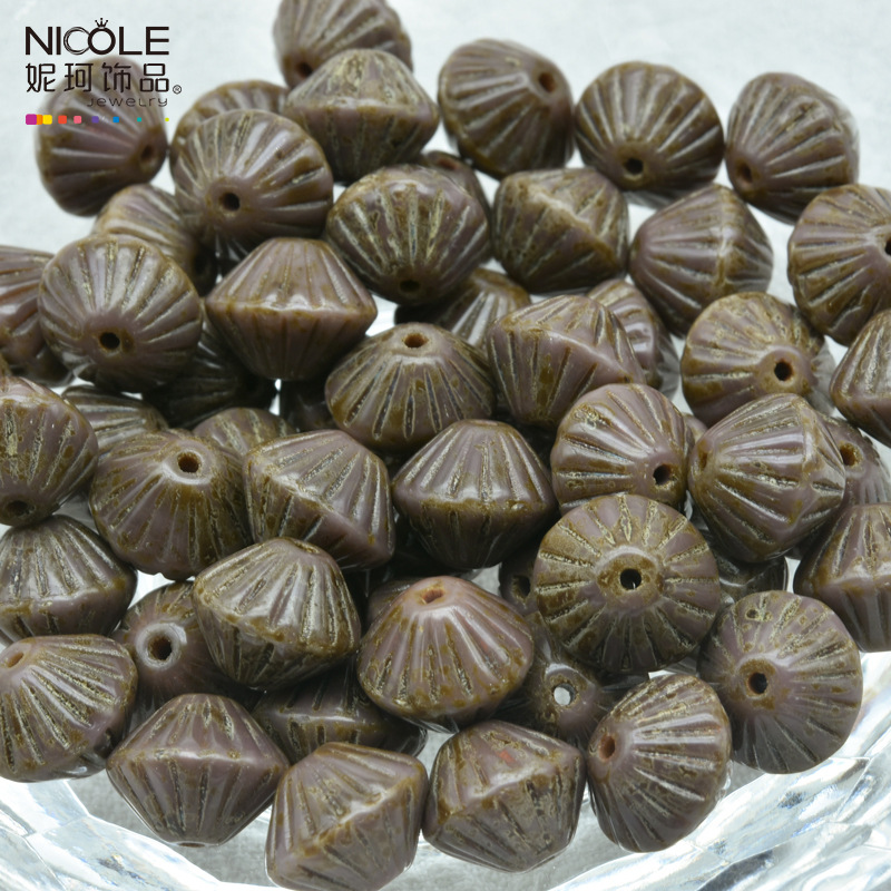 Importado Checo Baos Osha esmaltado linterna cuentas de mano 9mm accesorios de material DIY pulsera alrededor de 100 piezas