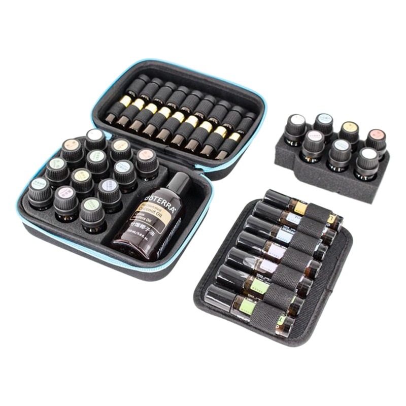 Suministro al por mayor potente bolsa de almacenamiento de aceite esencial bolsa portátil adecuada para bolsa multifunción botella de aceite esencial botella de bola de rodillo botella de gota