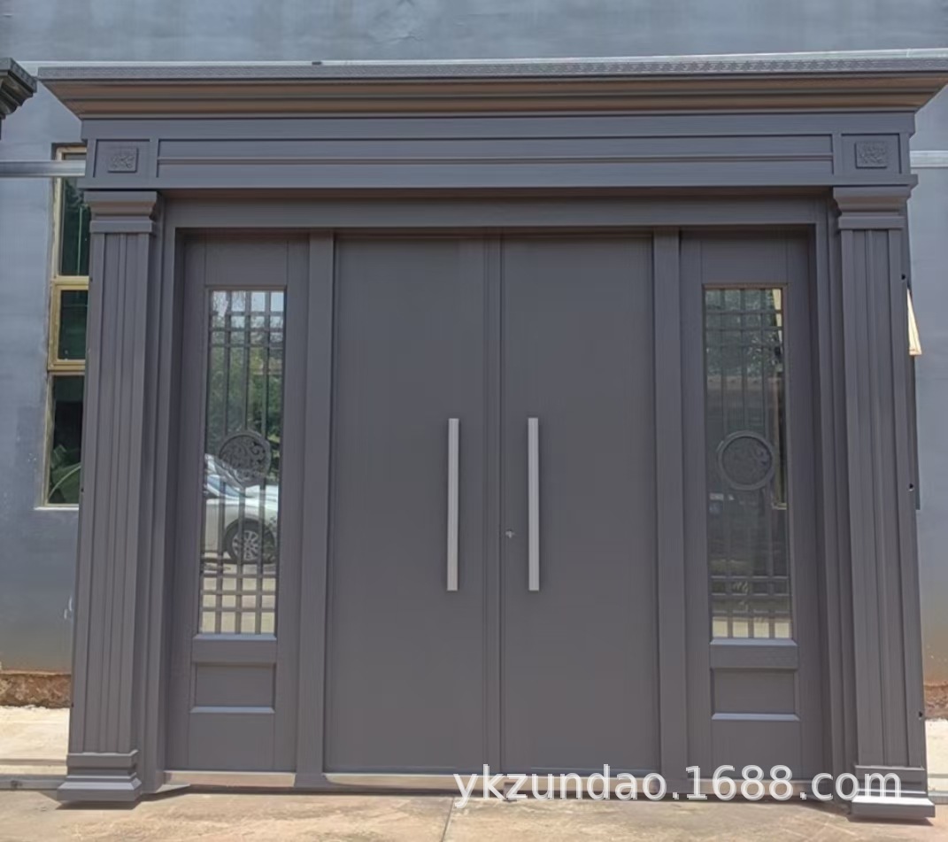 锌合金四开别墅玻璃大门