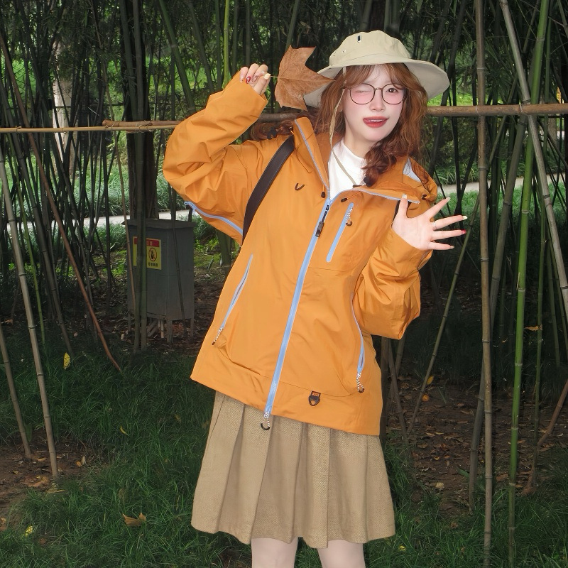 啄木鸟冲锋衣男女同款2025新款户外防风防水超好看徒步登山服外套|undefined