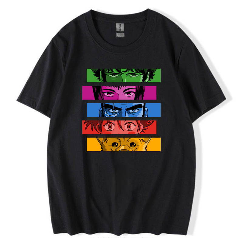 Foreign Trade 2020 New Star Cowboy Cowboy Bebop Bounty Hunter European and American Simple Short-sleeved T-shirt