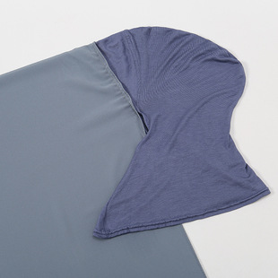 Cross-border hot sale modal long collar small hat integrated scarf new solid color base hat integrated chiffon long scarf
