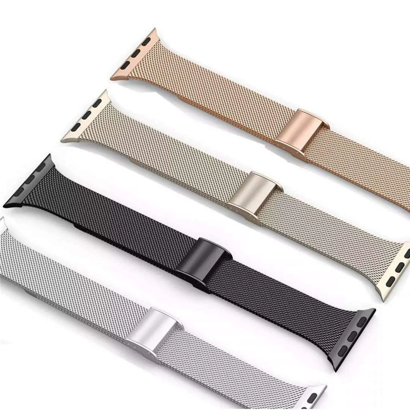 Применимо к Apple AppleWatch часы, тонкий пояс, двойной магнитный стальной ремешок iWatch