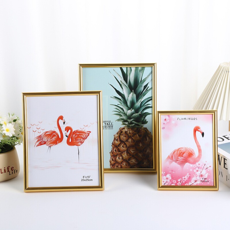 Pvc Gold Silver Plastic Photo Frame Display Stand 7-Inch 8inch 10inch A4 A3 Business License Frame Modern Decorative Frame