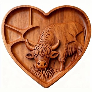 �羳Highland Cow Wooden Charcuterie  Board�ߵ�ţ�бP3D��ӡ