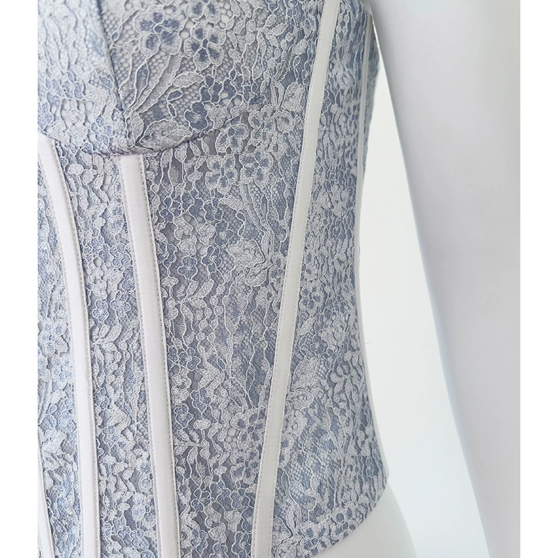 Кружевное платье Retro lace трехмерная чашечка с бантом, футболка, приталенный крой