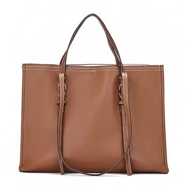 Cross-Border Women's Bag 2025 Spanish New Style Stitching Decorative Large-Capacity Shopping Bag Shoulder Satchel Versatile Tote Bag