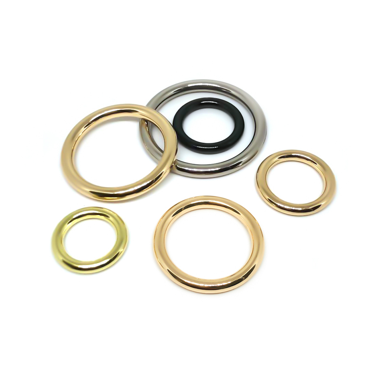 Hanging Plated Die-Cast Alloy Circle with High Brightness, No Burrs, Precision Polishing, Anti-Oxidation Bag Carrying Ring, Belt Adapter