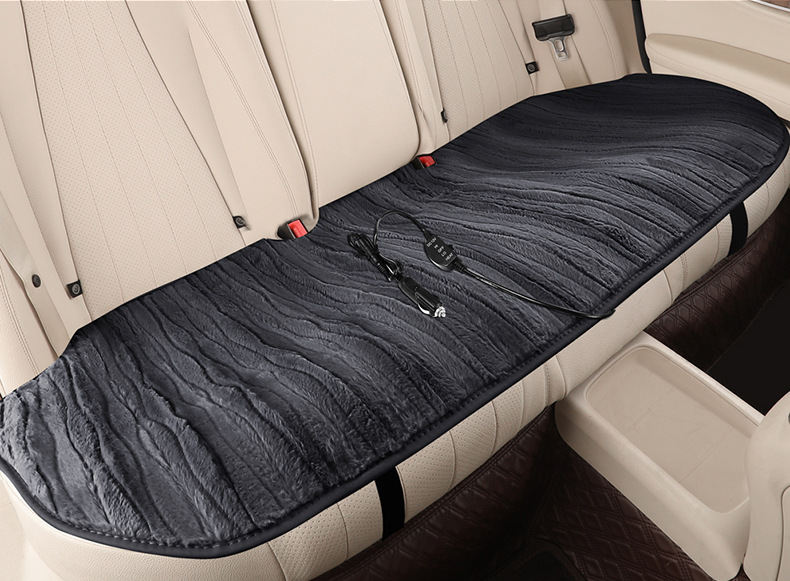 Winter Car Heated Seat Cushion 12V Universal Imitation Mink Velvet Single and Double Seat Car Heated Plush Seat Cushion Front and Rear