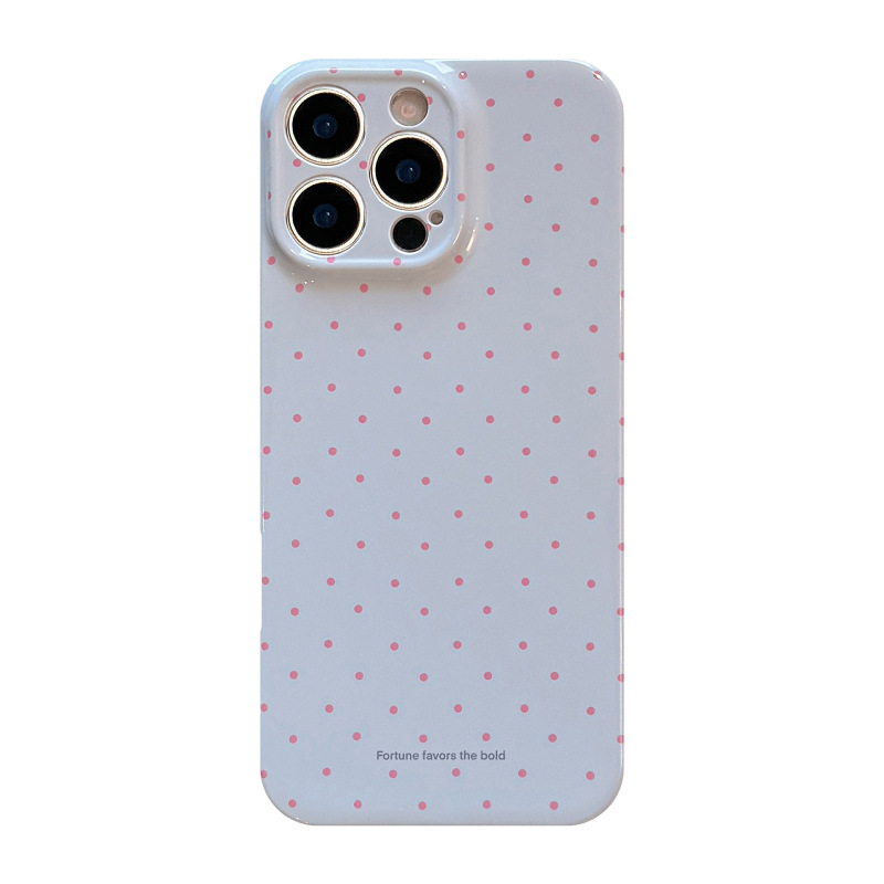 ドーパミン水玉模様 iPhone16promax用スマホケース Apple15フィルム13ソフトケース14韓国風17|undefined