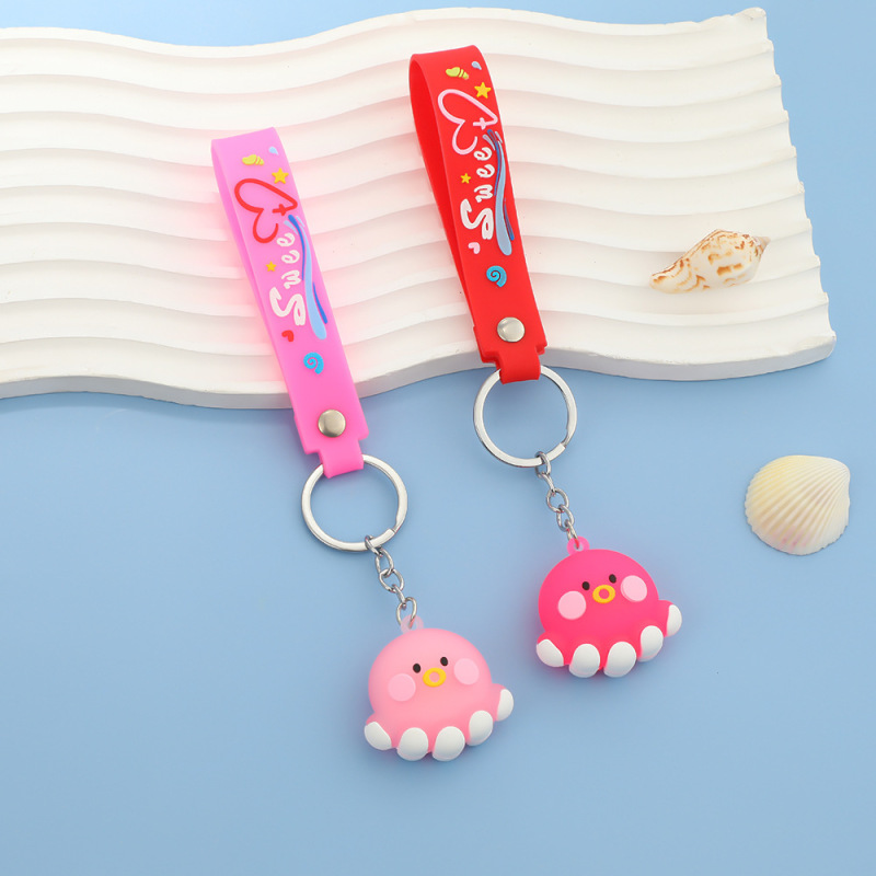 夏の海洋動物イルカタコクジラタツノオトシゴキーホルダーペンダントバッグスーパーマーケットキーホルダー卸売|undefined