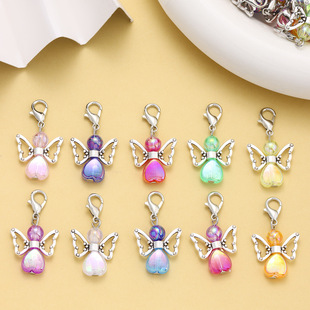 Amazon Best Selling Handmade Kidsren's DIY Jewelry Alloy Pendant Angel Pendant Birthday Baptism Wedding Crafts