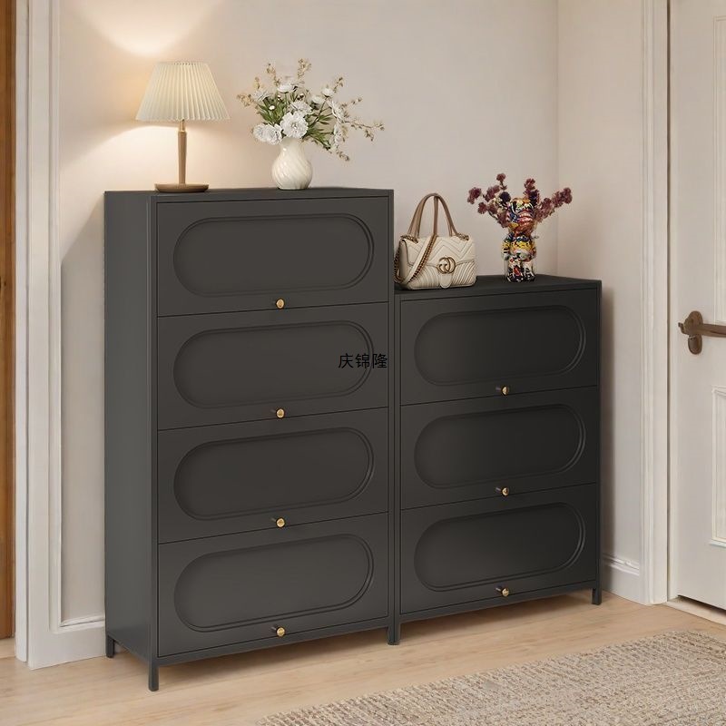 Steel Dust-Proof Shoe Cabinet Household Multi-Layer Door Entry Indoor Storage Cabinet New Floor-Standing Entrance Large-Capacity Shoe Rack